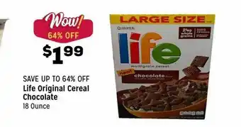 Grocery Outlet Life Original Cereal Chocolate offer