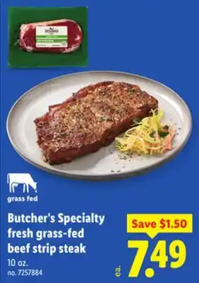 Lidl Butcher's Specialty fresh grass-fed beef strip steak offer