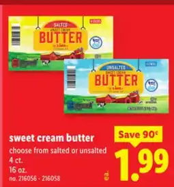 Lidl sweet cream butter offer