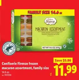Lidl Confiserie Firenze frozen macaron assortment, family size offer