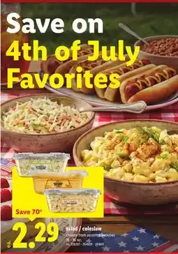 Lidl salad / coleslaw offer