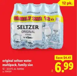 Lidl original seltzer water multipack, family size offer