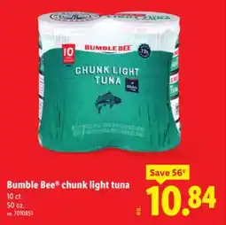 Lidl Bumble Bee chunk light tuna offer