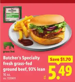Lidl Butcher's Specialty fresh grass-fed ground beef, 93% lean offer