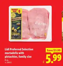 Lidl Lidl Preferred Selection mortadella with pistachios, family size offer