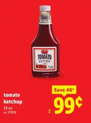 Lidl tomato ketchup offer