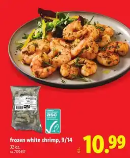 Lidl frozen white shrimp, 9/14 offer