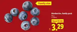 Lidl blueberries, family pack offer