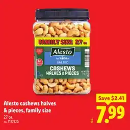 Lidl Alesto cashews halves & pieces, family size offer