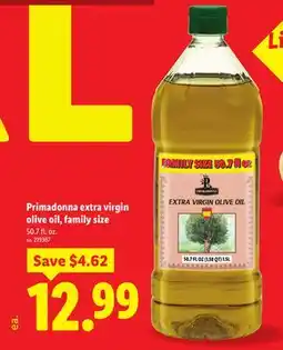 Lidl Primadonna extra virgin olive oil, family size offer