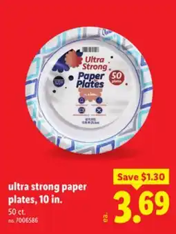 Lidl Ultra strong paper plates offer