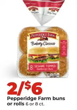 Hy-Vee Pepperidge Farm buns or rolls offer