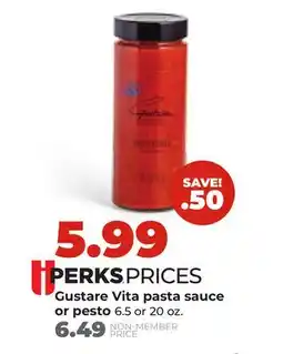 Hy-Vee Gustare Vita pasta sauce or pesto offer