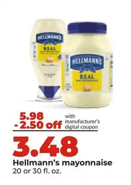 Hy-Vee Hellmann's mayonnaise offer