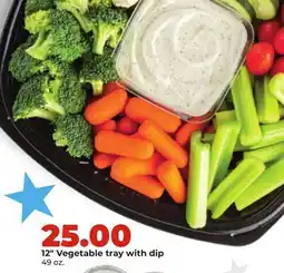 Hy-Vee 12 Vegetable tray with dip offer