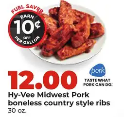 Hy-Vee Hy-Vee Midwest Pork boneless country style ribs offer