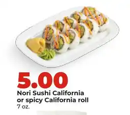 Hy-Vee Nori Sushi California or spicy California roll offer