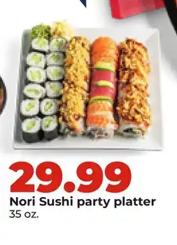 Hy-Vee Nori Sushi party platter offer