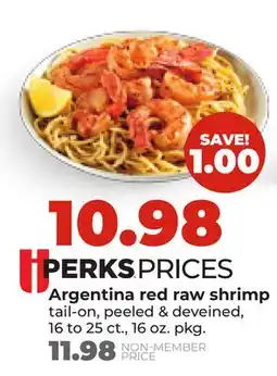 Hy-Vee Argentina red raw shrimp offer