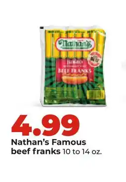 Hy-Vee Nathan's Famous beef franks offer