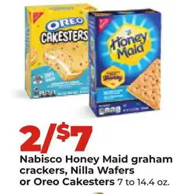 Hy-Vee Nabisco Honey Maid graham crackers, Nilla Wafers or Oreo Cakesters offer