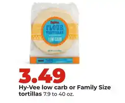 Hy-Vee Hy-Vee low carb or Family Size tortillas offer
