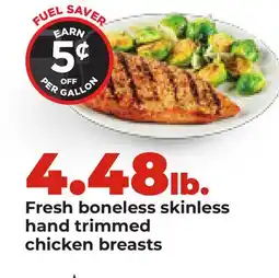 Hy-Vee Fresh boneless skinless hand trimmed chicken breasts offer