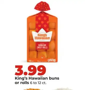 Hy-Vee King's Hawaiian buns or rolls offer
