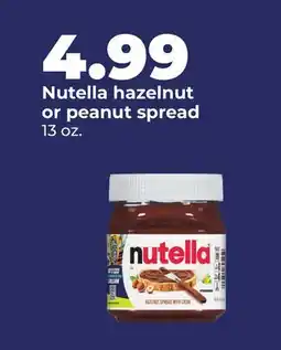Hy-Vee Nutella hazelnut or peanut spread offer