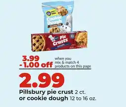 Hy-Vee Pillsbury pie crust 2 ct. or cookie dough 12 to 16 oz offer