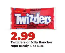 Hy-Vee Twizzlers or Jolly Rancher rope candy offer
