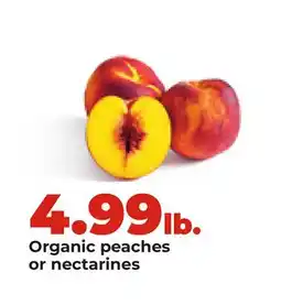 Hy-Vee Organic peaches or nectarines offer