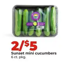 Hy-Vee Sunset mini cucumbers offer