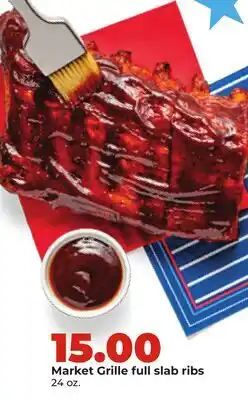 Hy-Vee Market Grille full slab ribs offer
