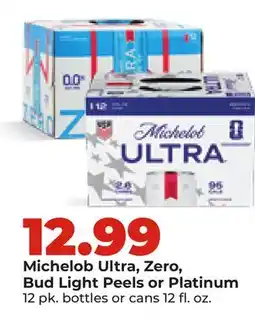 Hy-Vee Michelob Ultra, Zero, Bud Light Peels or Platinum offer