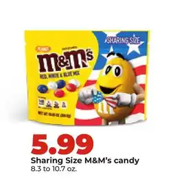 Hy-Vee Sharing Size M&M's candy offer