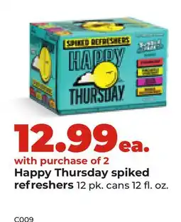 Hy-Vee Happy Thursday spiked refreshers offer