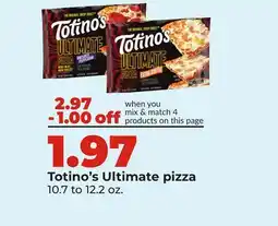Hy-Vee Totino's Ultimate pizza offer