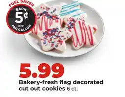 Hy-Vee Bakery-fresh flag decorated cut out cookies offer