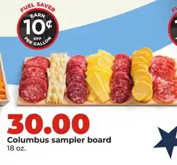 Hy-Vee Columbus sampler board offer