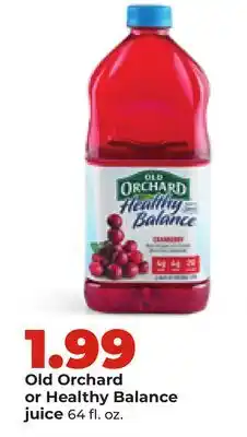 Hy-Vee Old Orchard or Healthy Balance juice offer