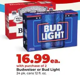 Hy-Vee Budweiser or Bud Light offer