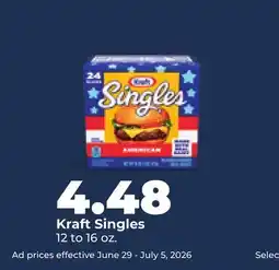 Hy-Vee Kraft Singles offer