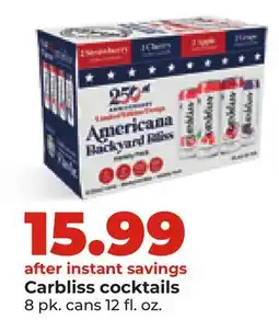Hy-Vee Carbliss cocktails offer