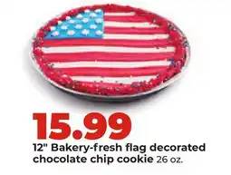 Hy-Vee 12 Bakery-fresh flag decorated chocolate chip cookie offer