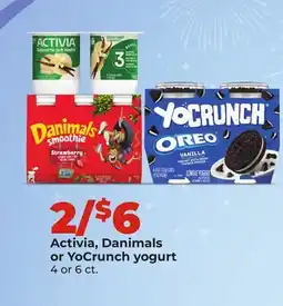 Hy-Vee Activia, Danimals or YoCrunch yogurt offer