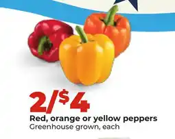 Hy-Vee Red, orange or yellow peppers offer