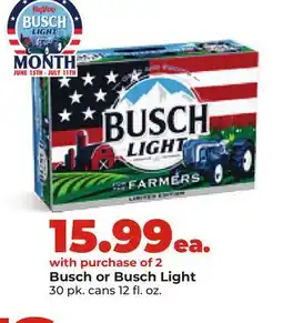 Hy-Vee Busch or Busch Light offer