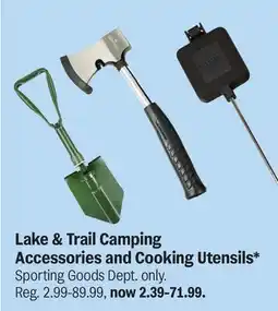 Meijer Lake & Trail Camping Accessories and Cooking Utensils offer