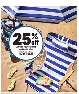Meijer Cabana Beach Chairs and Umbrellas offer